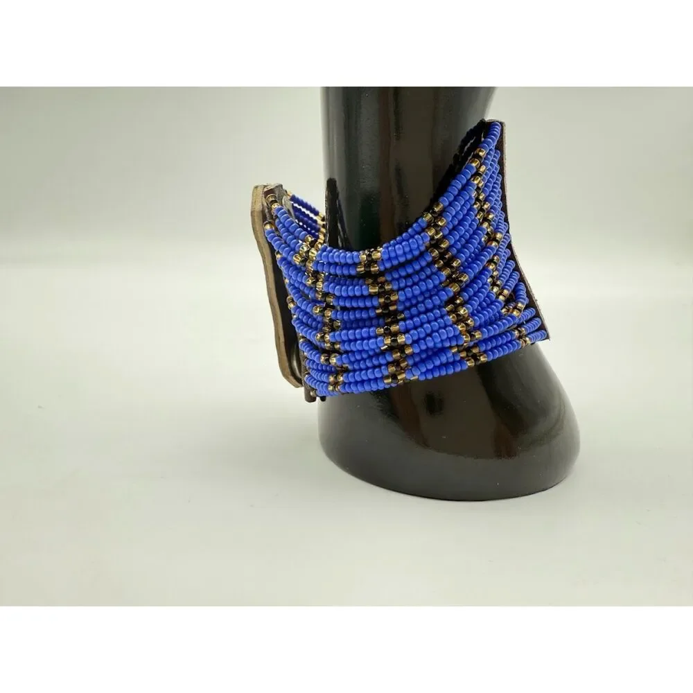 Beaded cuff bracelet
